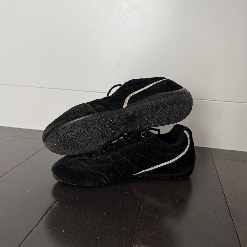 Suede leather racing shoes